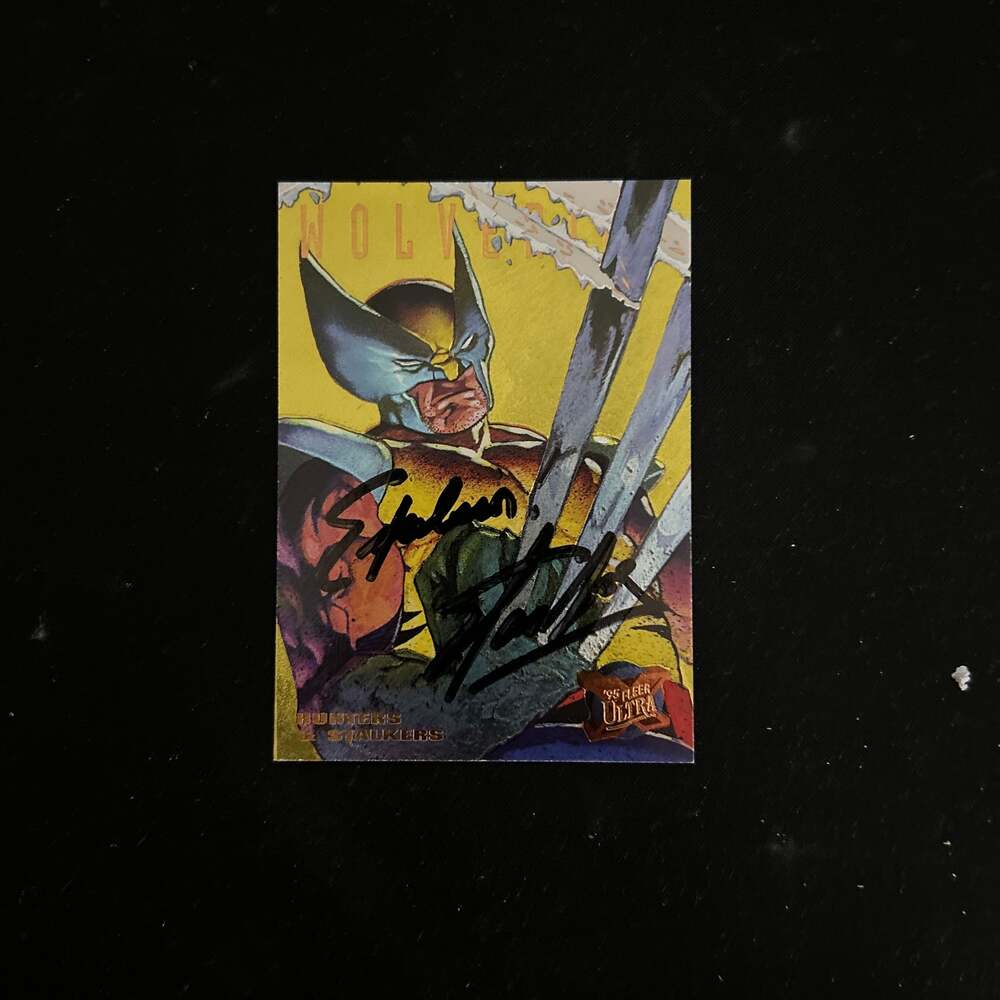 1995 Fleer Ultra X-Men Wolverine Hunters & Stalkers #7/9 Gold Foil Signed Stan L